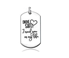 Yellow Chimes Keychain Pendant for Men 'Drive Safe I Need You My Life' Touching Love Message Keychain Pendant with Chain for Men and Boys Gift