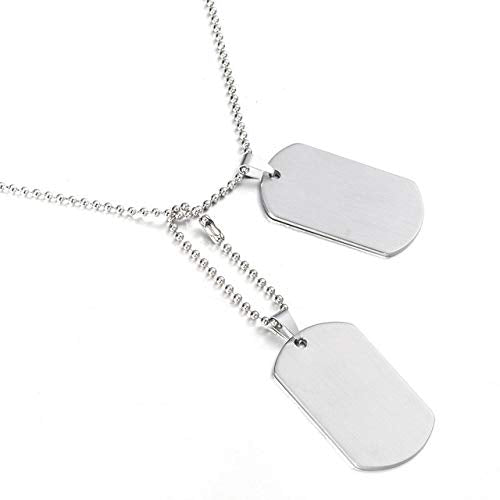 Yellow Chimes Pendant for Men and Boys Silver Dog Tag for Men | Stainless Steel Army Dog Tag Chain Pendants for Men | Birthday Gift for Men and Boys Anniversary Gift for Husband