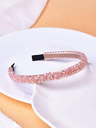 Kairangi Hair Band for Women Girls Crystal Rhinestone Headband for Women Hair Band for Girls Peach Headband Hair Bands for Girls Gift for Women & Girls