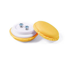 Yellow Chimes Crystal from Swarovski Stud Earrings in Macaroon Box for Women and Girls (Blue Topaz)