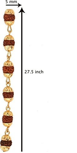 Yellow Chimes Antiqe Gold Plated Traditional God Shiva Rudraksh Mala for Men