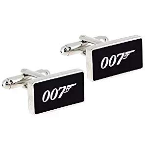 Yellow Chimes Exclusive Collection 007 James Bond Black Stainless Steel Cufflinks for Men