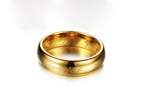 Yellow Chimes Lord Of The Rings 100% Stainless Steel 18K Gold Plated Ring For Boys And Men's