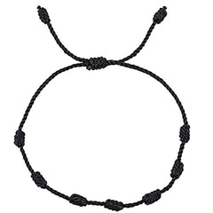 Yellow Chimes Men's and Women's Nylon Cord Adjustable Thread Wrist Band Black Evil Eye Nazariya Style Bracelets Accessories Jewellery