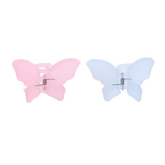 Yellow Chimes Claw Clips for Women Hair Clutches for Women Hair Accessories For Women Set of 2 Pcs Claw Clip Pink White Butterfly Clips Big Clutchers for Hair Clutcher for women and Girls Gift for Women & Girls