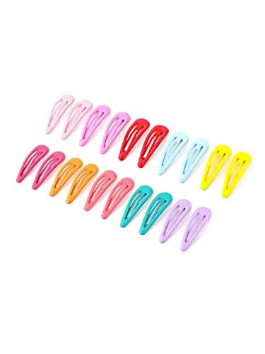 Kairangi Hair Clips for Girls Kids Hair Clip Hair Accessories for Girls Baby's 20 Pcs Multicolor Snap Hair Clips Tic Tac Clips Hairclips for kids Baby Teens & Toddlers