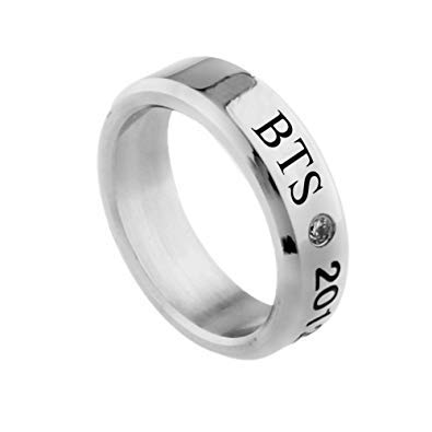 Yellow Chimes Rings for Men BTS Rings Stainless Steel Silver Ring Kpop BTS Bangtan Members Name & Dob Engraved Ring for Men and Boys