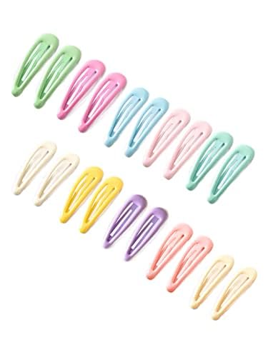 Kairangi Hair Clips for Girls Kids Hair Clip Hair Accessories for Girls Baby's 30 Pcs Multicolor Snap Hair Clips Light Colors Tic Tac Clips Hairclips for kids Baby Teens & Toddlers