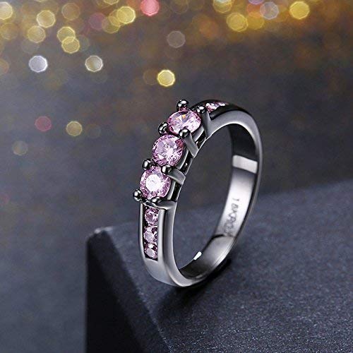 Yellow Chimes Rings for Women A5 Grade Purple Crystal Ring Desire 18K Platinum Plated Adjustable Ring for Women and Girls.