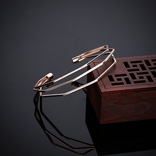 Yellow Chimes Bracelet for Women and Girls | Rose Gold Cuff Kadaa Bracelets for Women and Girls | Rose Gold Plated Hand Cuff Kadaa Bracelet | Jewellery for Women | Birthday And Anniversary Gift