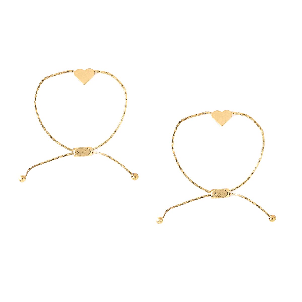 Yellow Chimes Earrings For Women Gold Plated Open Circle Hoop With Heart Knot Chain Drop Earrings For Women and Girls