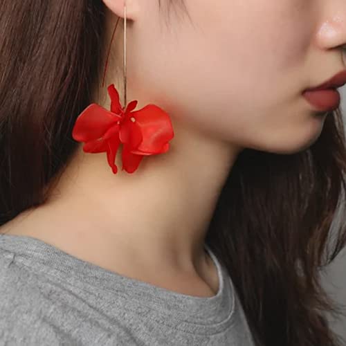 Yellow Chimes Earrings for Women Combo of 2 Pairs Gold Plated Yellow Red Colour Floral Drop Earrings for Women and Girls