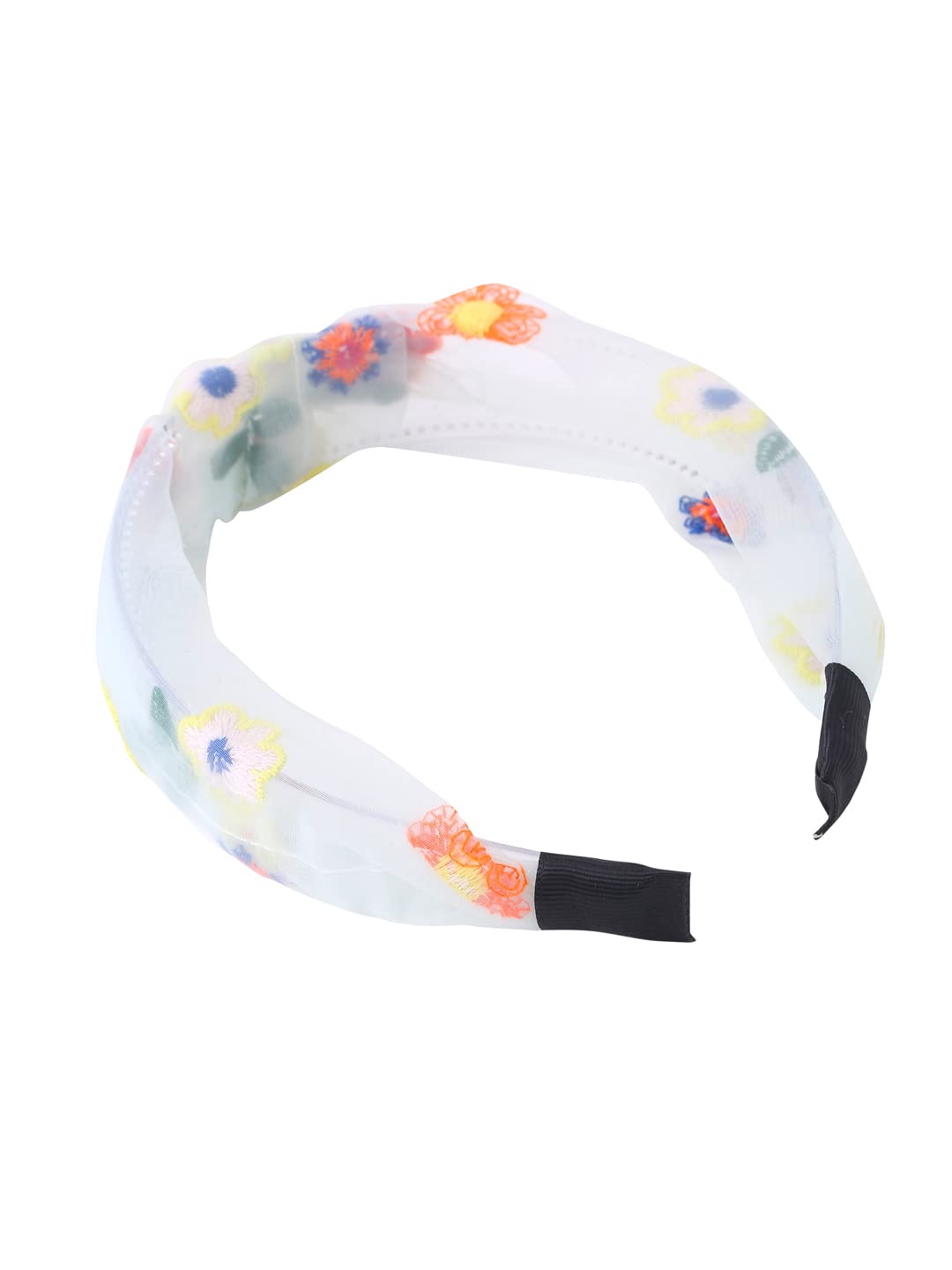 Yellow Chimes Hair Band for Women Girls Hair Accessories for Women Solid Headband for Women Knot Fabric Hair Band for Girls Floral Headband Cross Knot Hair Bands Elastic Hair Accessories for Women