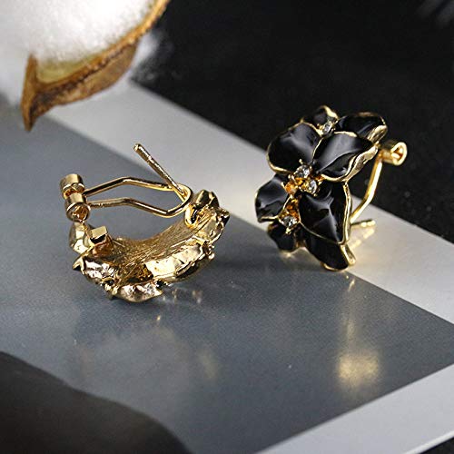 Yellow Chimes Earrings for Women and Girls I Fashion Stud Earrings Combo of 2 Pairs Gold-Plated Leaf Shaped Clip On Studs I Birthday Gift for Girls and Women Anniversary Gift for Wife