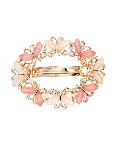 Kairangi Hair Clips for Women Girls Barrette Hair Clips for Women Butterfly Clips for Women Multicolor Crystal French Barrette Hair Clips for Women and Girls Gift For Women & Girls