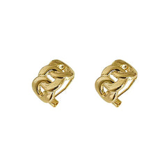 Yellow Chimes Latest Fashion Gold Plated Chain Design Clip-On Earrings for Women and Girls, Medium (YCFJER-CLPCHN-GL)