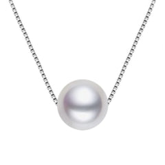 Yellow Chimes 925 Sterling Silver Hallmark and Certified Purity Valentine Special Pearl Pendant with Silver Chain for Women and Girls, Silver, White, Medium
