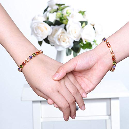 Yellow Chimes Valentine Gift for Girls Bracelet for Women and Girls | Rosegold Plated Swiss Zircon Bracelets for Women | Birthday Gift for Girls & Women Anniversary Gift for Wife