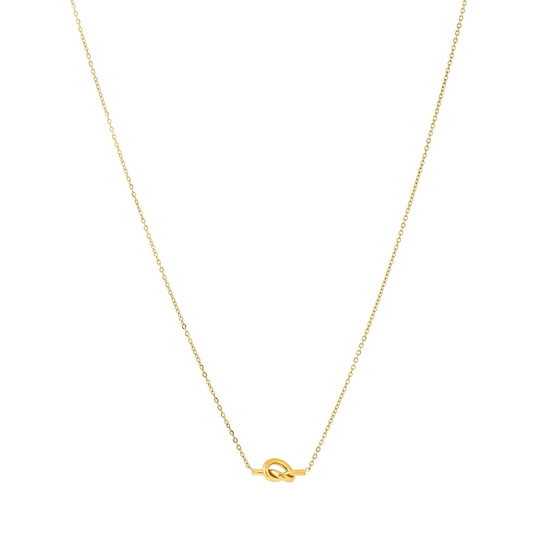 Yellow Chimes Necklace for Women and Girls Fashion Golden Necklace for Women Western | Stainless Steel Gold Plated Hollow Knot Pendant Chain Necklace for Girls | Birthday Gift for Girls & Women