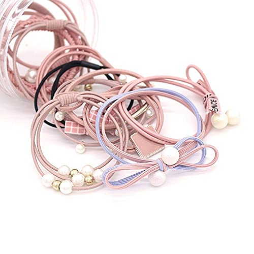 Yellow Chimes Rubber Bands for Women Hair Accessories for Women Hair Rubber Band Multicolor 24 Pcs Elastic Hair Rubber Bands for Women Hair Ties Ponytail Holders with Storage Box Gift For Women and Grils