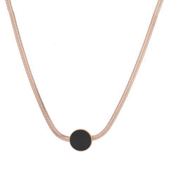 Yellow Chimes Necklace for Women and Girls Fashion Rosegold Necklace for Women Western | Rose Gold Plated Roman Numerals Pendant Chain Necklace | Birthday Gift for Girls & Women