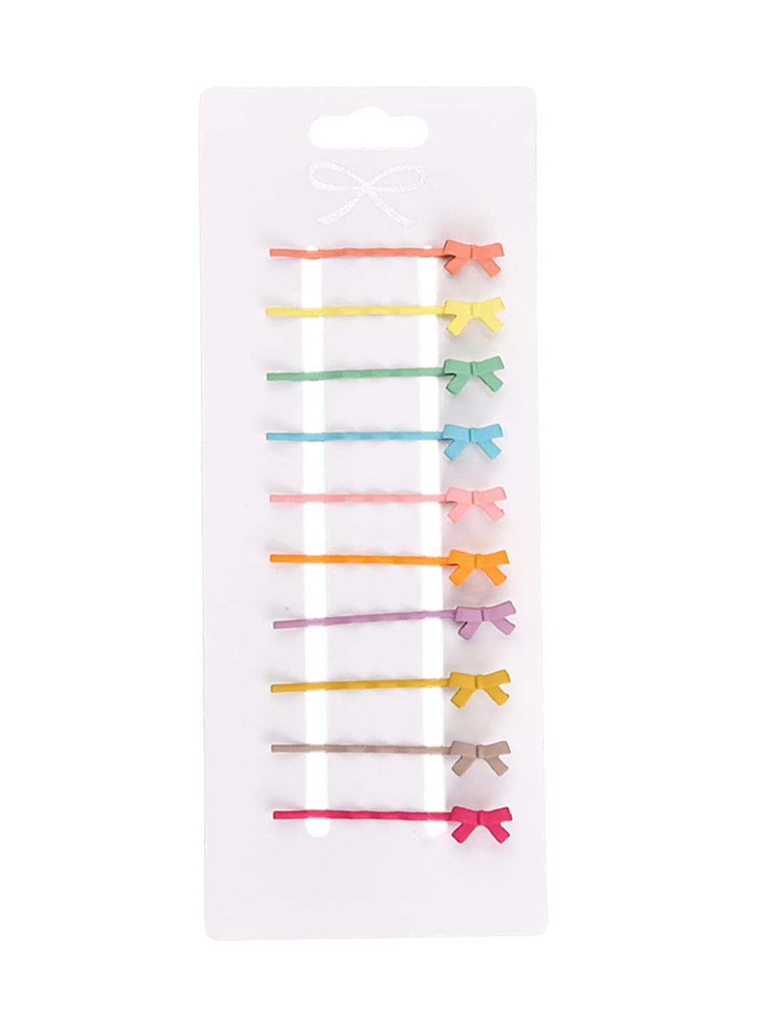 Melbees by Yellow Chimes Hair Pins for Girls Kids Hair Accessories for Girls Hair Pin 10 Pcs Bow Bobby Pins for Hair Multicolor Charm Hairpin Bobby Hair Pins for Girls Kids Teens Toddlers