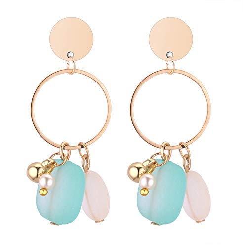 Yellow Chimes Heart Mismatch & English Shades Combo Of Two Pairs Studs Drop Earrings for Women and Girls