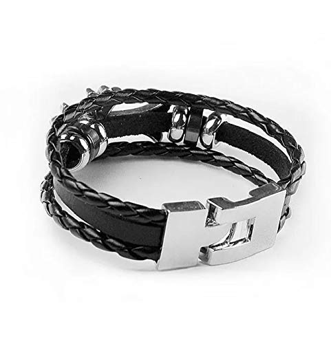 Two Strap Black Vegan Leather Bracelet With Silver O-Rings — Our Widow