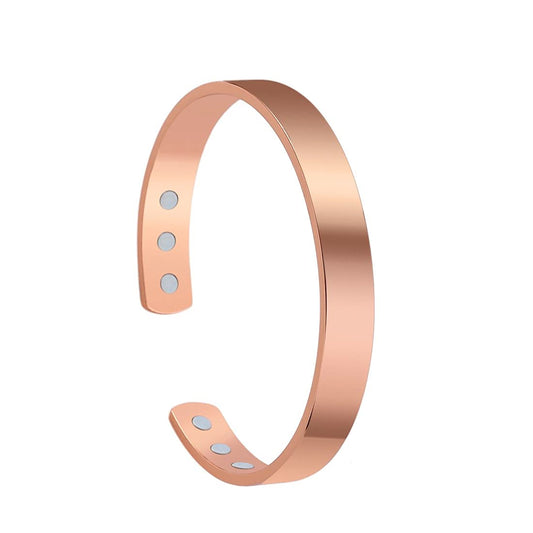 Yellow Chimes Bracelet for Unisex Classic Design High Polished Rosegold Copper Open Kada Bracelet for Men and Boys