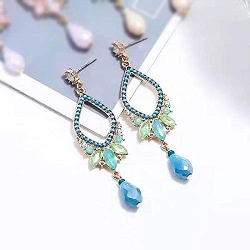 Yellow Chimes Latest Opal Crystal Chandelier Drop Earrings for Women and Girls