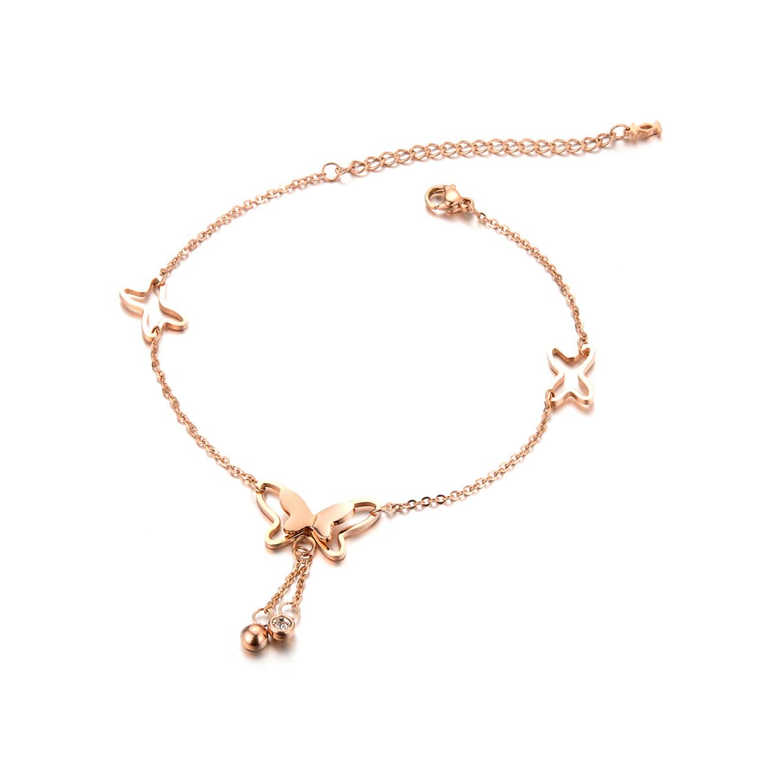 Yellow Chimes Anklets for Women Charm Hagging inter-linked Chain Style Chic Anklet for Women and Girls Valentine Gift for Girls