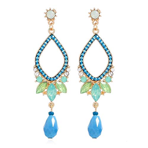 Yellow Chimes Latest Opal Crystal Chandelier Drop Earrings for Women and Girls