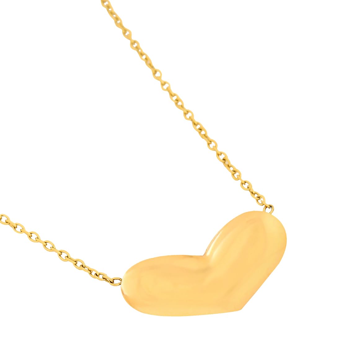 Yellow Chimes Pendant for Women and Girls Fashion Gold Pendant Necklace for Women | Stainless Steel Gold Plated Heart Shaped Pendants Chain| Birthday Gift for Girls and Women