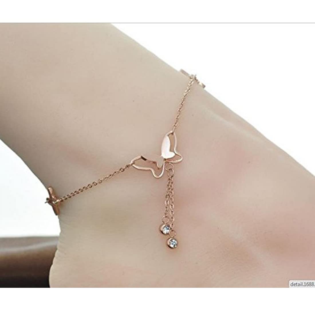 Yellow Chimes Anklets for Women Charm Hagging inter-linked Chain Style Chic Anklet for Women and Girls Valentine Gift for Girls