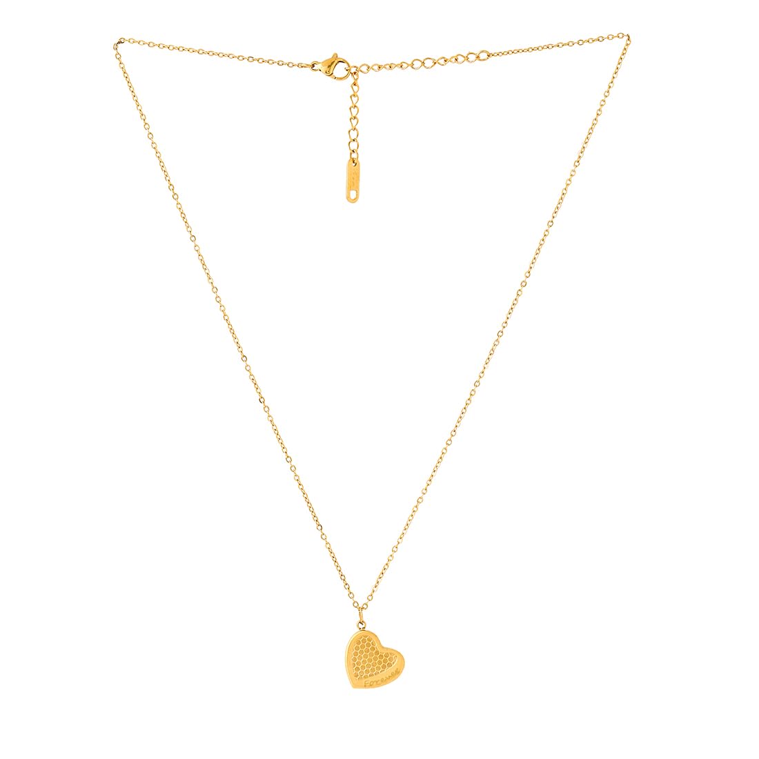 Yellow Chimes Pendant for Women and Girls Fashion Gold Pendant Necklace for Women | Stainless Steel Gold Plated Heart Shaped Pendants Chain| Birthday Gift for Girls and Women