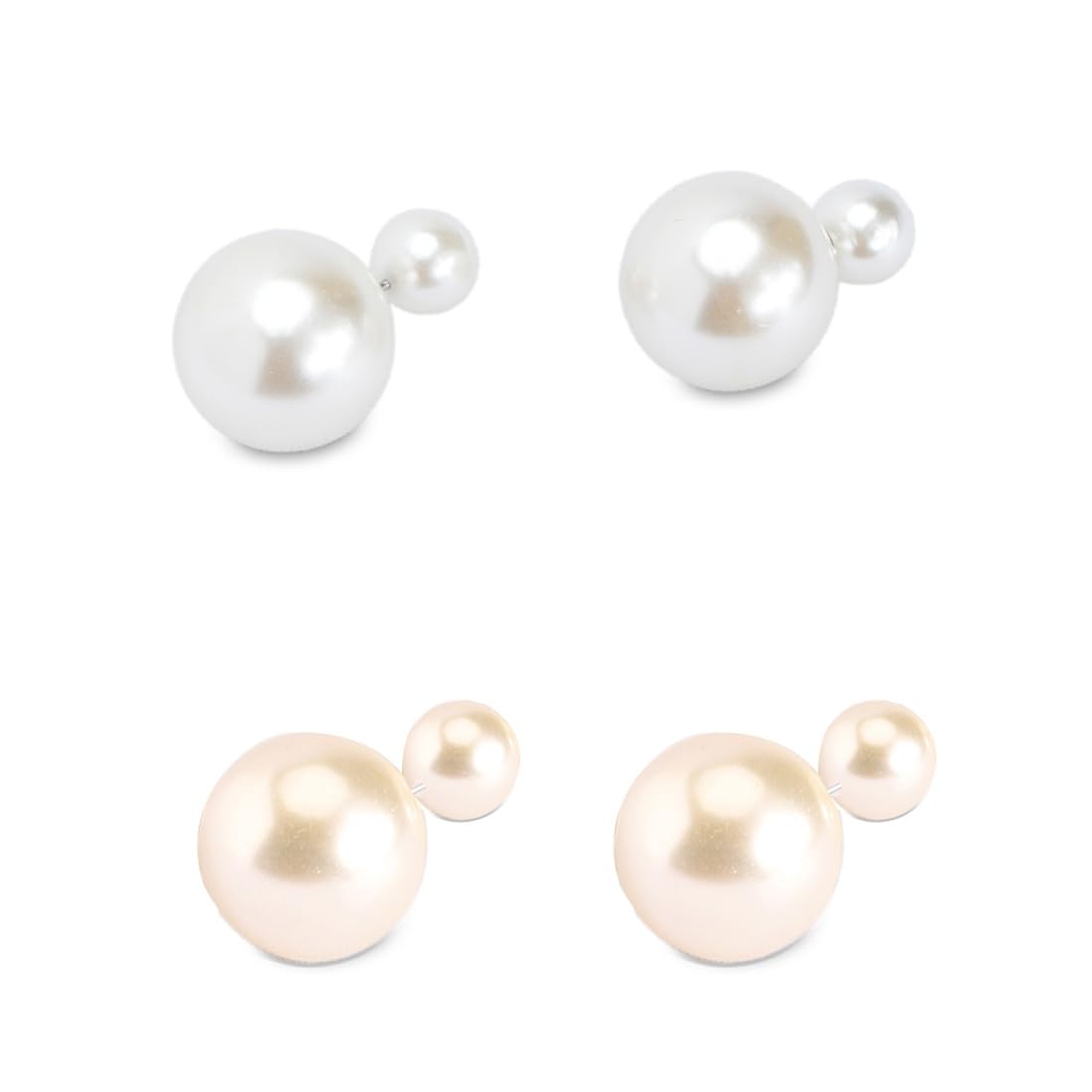 9ct Gold Double Sided 8mm Ball Stud Earrings : Amazon.co.uk: Fashion