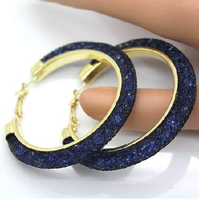 Yellow Chimes Exclusive Crystal-Filled Stylish Fashion Hoops Earrings for Women and Girls