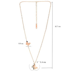 Yellow Chimes Pendant for Women and Girls | Rose Gold Pendant Necklace for Women Western | Stainless Steel Long Chain Pendants | Birthday Gift for Girls and Women Anniversary Gift for Wife