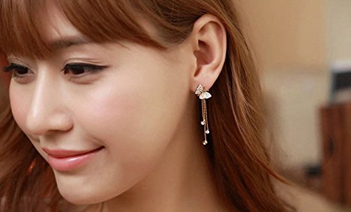 Yellow Chimes Moxie Collection Butterfly and Strings CZ Earrings for Women and Girl