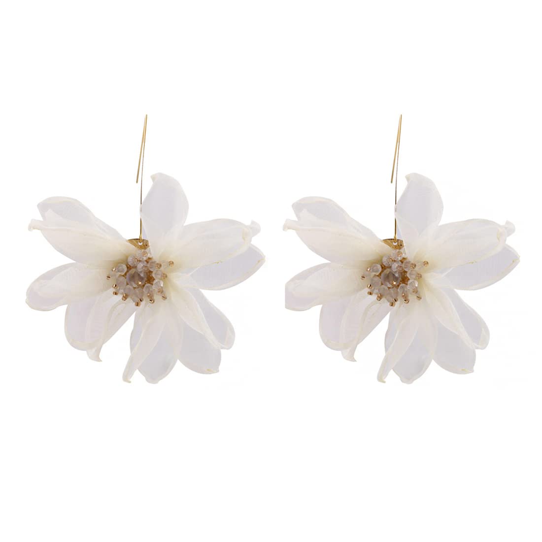 Yellow Chimes Earrings For Women White Floral Drop chic Earrings For Women and Girls