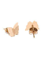 Kairangi Earrings for Women and Girls | Rose gold Studs | Rose Gold Plated Earring | Butterfly Shaped Western Stainless Steel stud Earrings | Birthday Gift for girls & women Anniversary Gift for Wife