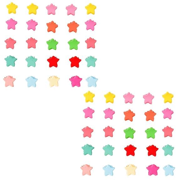 Kairangi Hair Clips for Girls Kids Hair Accessories for Girls Hair Claw Clips for Girls Kids Multicolor Star Small Claw Clip 50 Pcs Mini Hair Claw Clips for Girls Baby's Clutchers for Hair