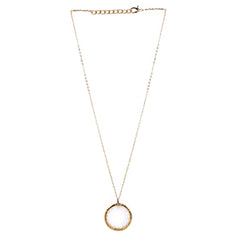 Yellow Chimes Chain Pendant for Women Pearl Circle Pendant Necklace with Adjustable Chain Gold Plated Pendant for Women and Girls.