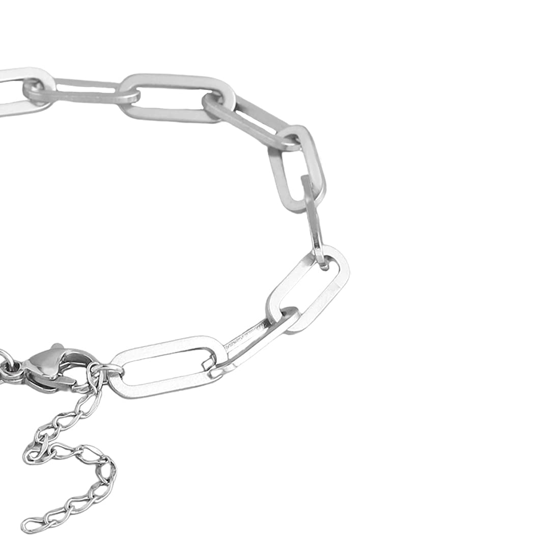 Yellow Chimes Chain Bracelet for Men Stainless Steel Link Chain Design Silver Bracelet for Men and Boys.