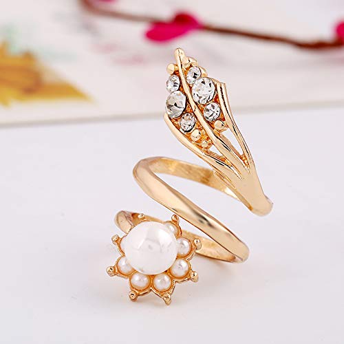 Ring Finger Ring VFJ Stylish Fancy (CZ) American Diamond Studded Gold and  Rhodium Plated alloy Ring for Women and Girls (Pack Of- 1 Ring)