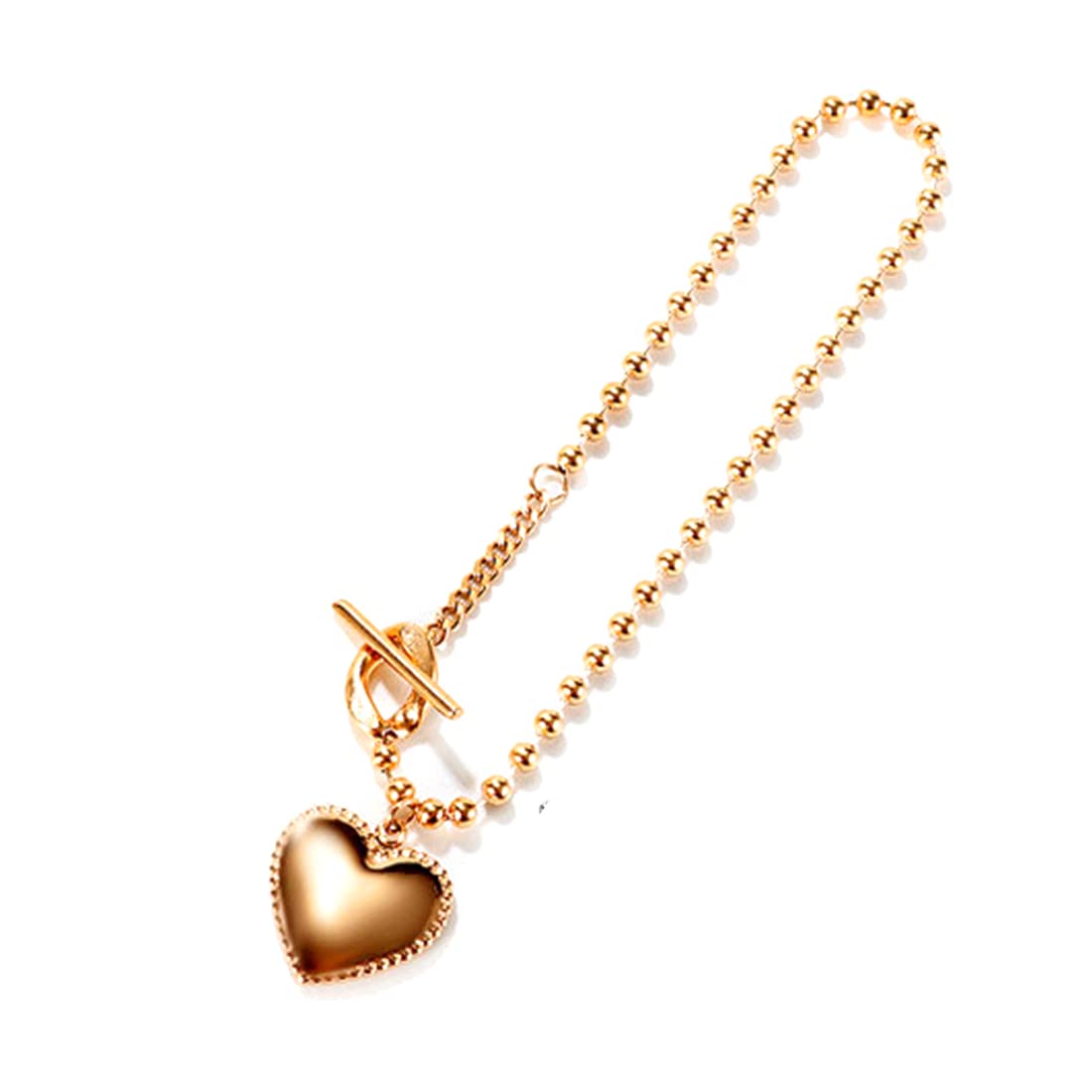 Yellow Chimes Bracelet for Women and Girls Rose Gold Bracelets for Women and Girls | Western Style Stainless Steel Heart Charm Chain Bracelet | Birthday Gift For girls and women Anniversary Gift for Wife