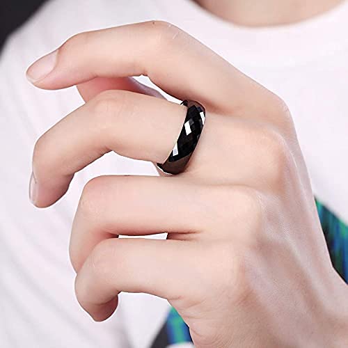 Yellow Chimes Rings for Men black Colored Metal Stainless Steel Band Designed Stylish Winter, Spring, Autumn and Summer Rings for Men and Boys