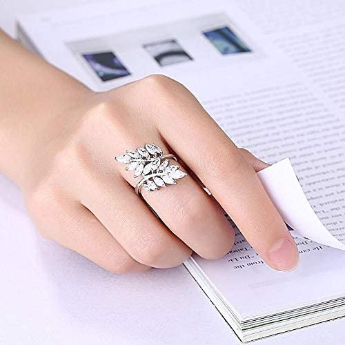 Yellow Chimes Rings for Women Exclusive Eye catching White Cystal from Swarovski Collection Leaf Designed Alloy Studded Ring for Women and Girls