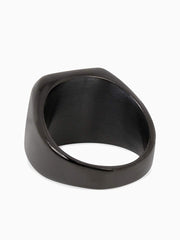 Yellow Chimes Rings for Men Black Colored Stainless Steel Titanium band Style Rings for Men and Boys
