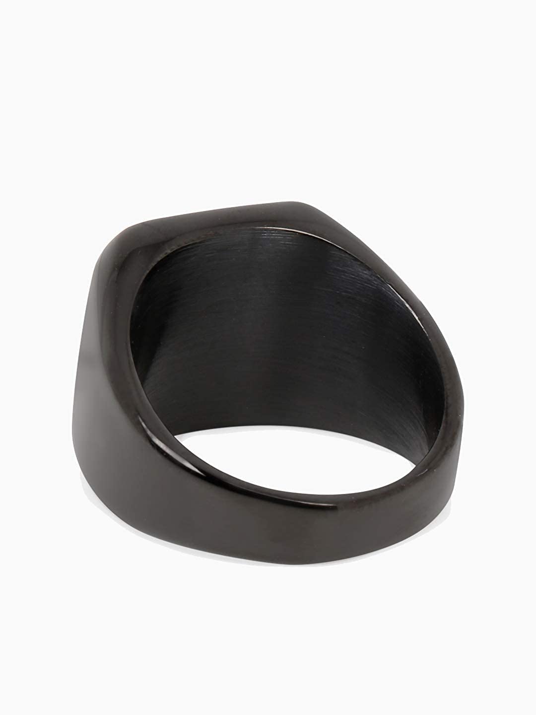University Trendz Black Fidget Spinner Band Rings for Men & Boys - Cool  Stainless Steel Spinning Ring (
